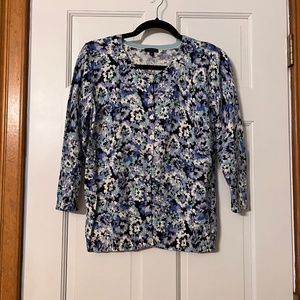 Talbots floral button up shirt
